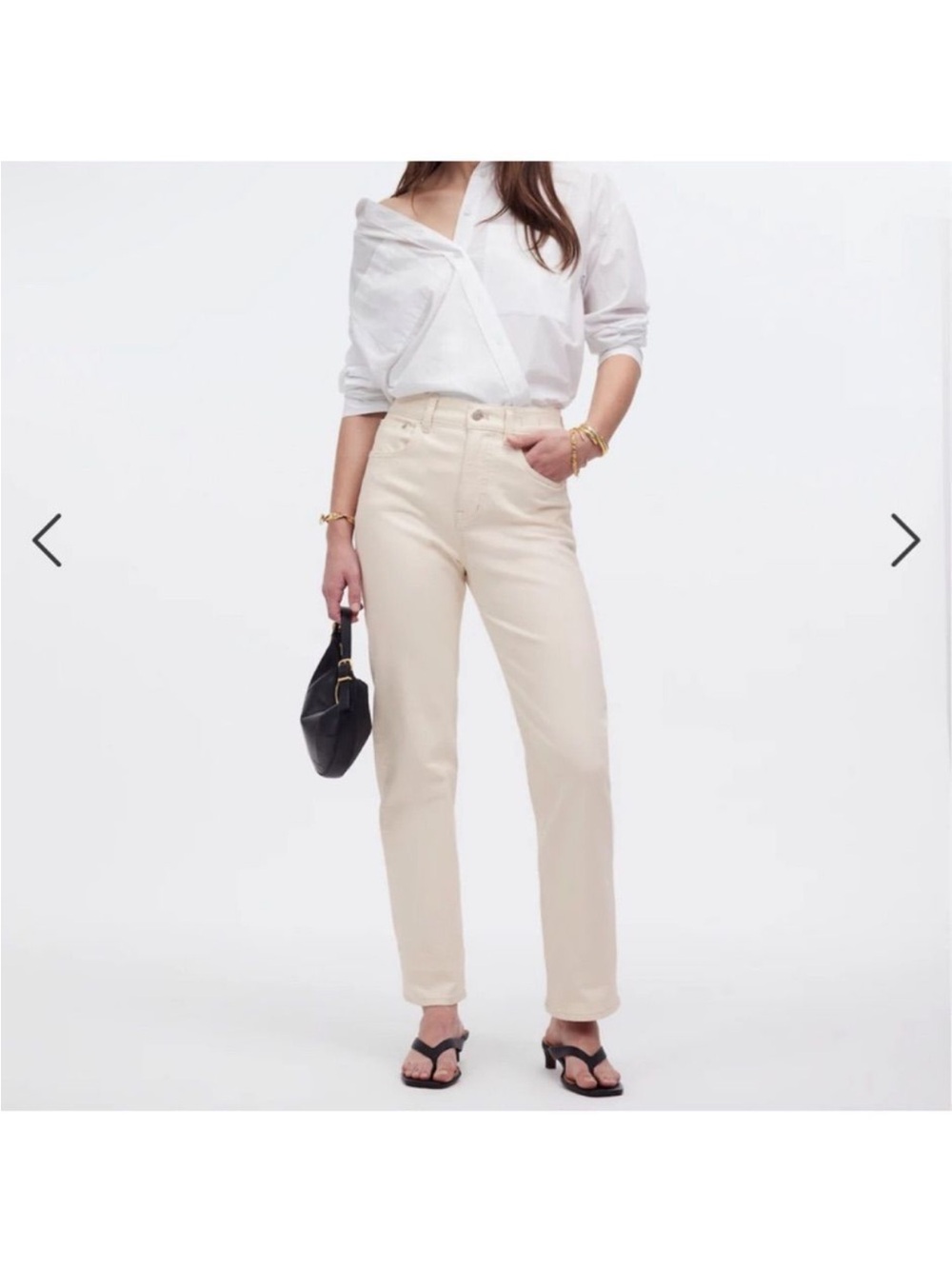 GAP Straight Leg Jeans in Cream